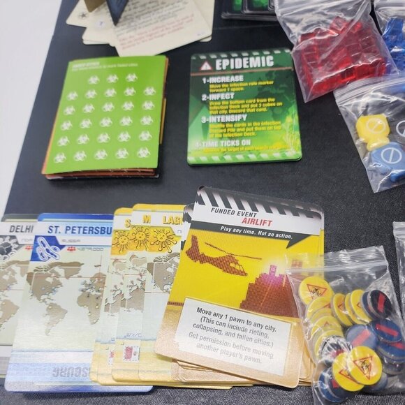 2015 Pandemic Legacy Season 1 : blue set Replacement Game Pieces read please - Picture 3 of 10